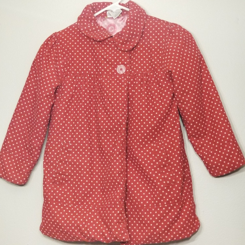Girls Cute Polka Dot Coat
